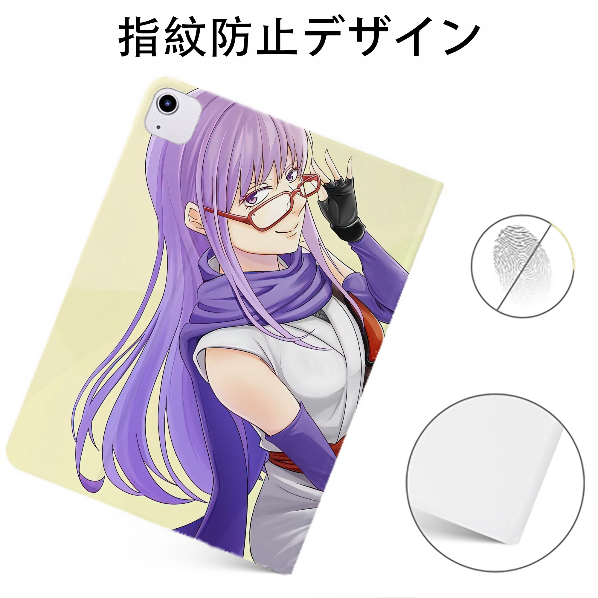 （画像用） ぎんたま 坂田銀時（さかたぎんとき） 神楽 志村新八（しむら しんぱち） GINTAMA Sakata Gintoki Kagura Shimura Shinpachi IPadケース ペンホルダー付き ブックスタイルデザイン